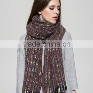 Wholesale New Winter Colorful Striped Fashion Ladies Cashmere Scarf