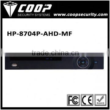 Free CMS Web Megapixel HD DVR VGA HDMI Hybrid AHD DVR 4TB 720P Hisilicon 4CH AHD DVR