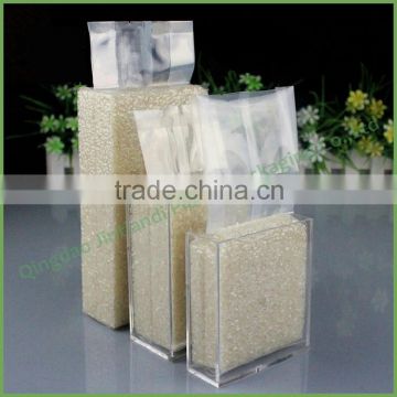 Wholesale Customized transparent Side Gusset Nylon/PA PE Plastic Vacuum Bag Packaging For Rice 2KG/5KG/10KG