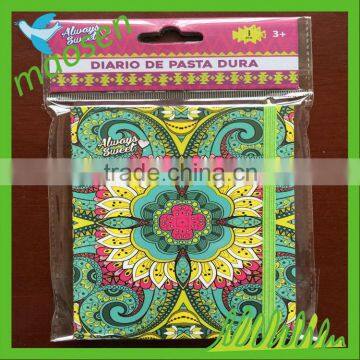 promotional school paper notebook with elastic bank and closure at low price