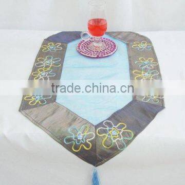 Organza taffeta table runner with caddice and sequin houseware household textile