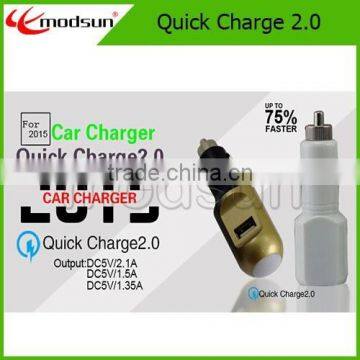 75% faster newest Quick charge car charger for mobile phone,