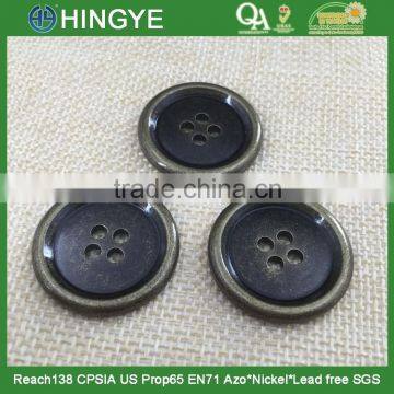 Wholesale Antique Brass 4 Holes Sew Buttons for Coat photo-2