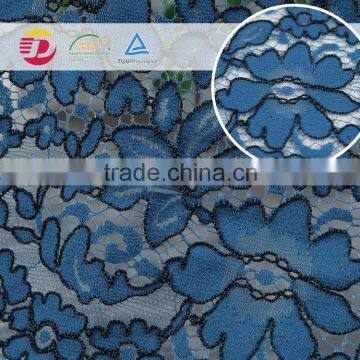 Royal Blue African Voile Lace Fabric For Nigerian Dresses,Swiss Voile Lace Austria