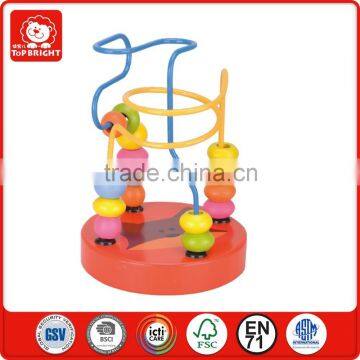 cheap small new toy red wooden fox animal image 2 iron wire 15 pcs roundness beads roller coaster for sale