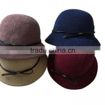 pu braid colored machine made cotton summer ladies's hat