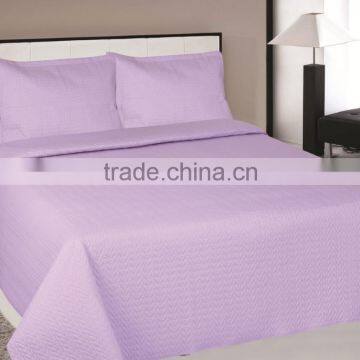 wholesale microfiber Purple quilt Ultrasonic quilt sets bedding quilt