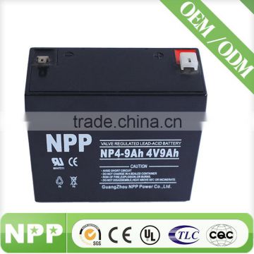 4V9Ah volt battery for alarm systems rechargeable 4 volt battery