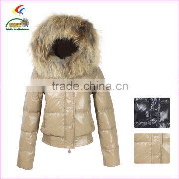 lady down jacket with fur