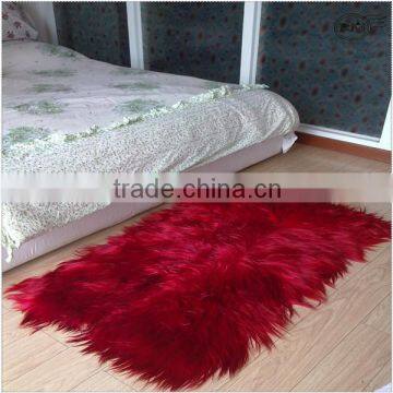 100% Long Hair Goat Fur Carpet Rug Throw Bedspread