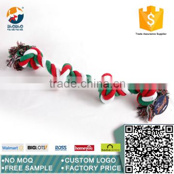 Chrismas series cute wholesale cotton rope dog toy for training