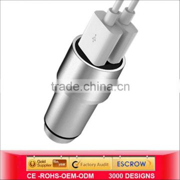 Sustyle SU-C2usb charger for car Stainless steel 5V 2.4A Manufacturers & Factory of universal usb car charger