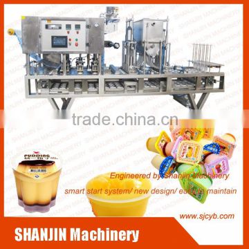 automatic pudding cup filling sealing machine