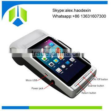 Factory price 4 inch touch Android pos terminal with thermal printer barcode scanner NFC reader GC068