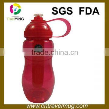 hard acrylic plastic sport water bottle with ice stick and compass BPA free