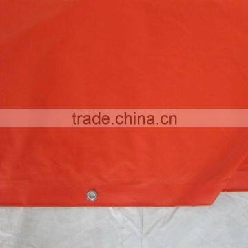 orange color light duty pvc tarpaulin plastic cover sheet with fireproof and wateproof uv resistance