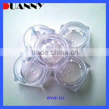 Square Plastic Clear Powder Jar Packaging,Square Clear Powder Jar