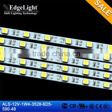 Edgelight hot sale 3528 warm white flexible smd led strip, Led light bar 12V aluminous PCB Strip