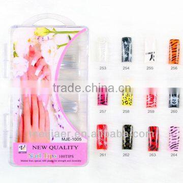 colored acrylic nail tips