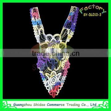 multicolour Wholesale embroidery neck design lace neck collar for women