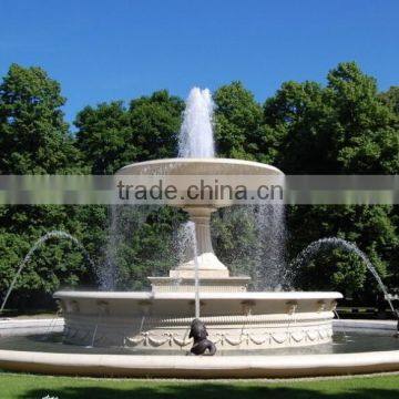 European White Stone Hand Carving Garden Stone Granite Fountian