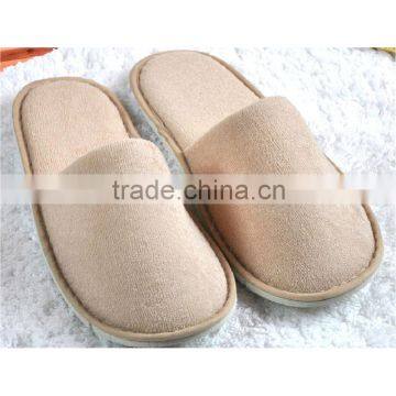 High Quality Velve Fabric Slipper for Hotel, White Color and Washable