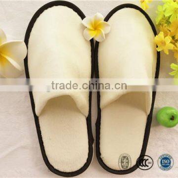 Star hotel cut pile slipper with cloth piping bathroom slippers