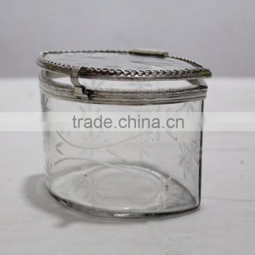 Small glass box, Jewellery box, Decorative storage box