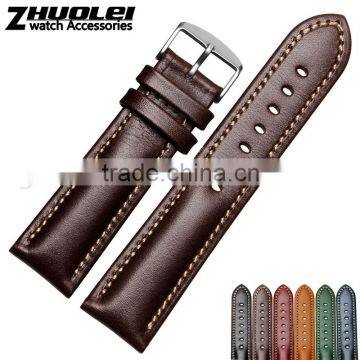 2015 New Arrival 20|22mm High Quality Genuine Cowhide Leather Bracelet With Pin Buckle Wholesale 3pcs photo-2