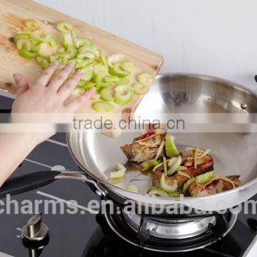 Non stick stainless steel frying pan cookware