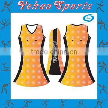 OEM sublimated netball uniforms cheap price made in China