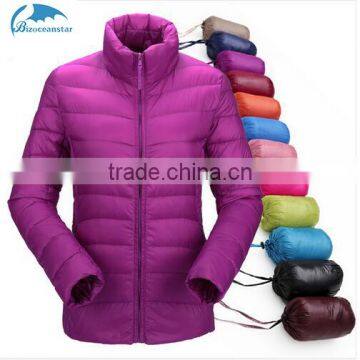 women light down jacket winter duck down jackets women slim thin long sleeve parka zipper coats pockets solid