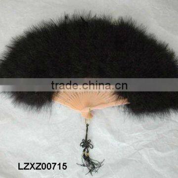 BLACK dance costume feather fan LZXZ00715