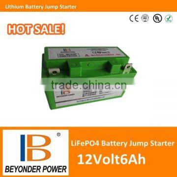 Power bank car jump start, LiFePO4 material emergy battery 12V6Ah with hard case