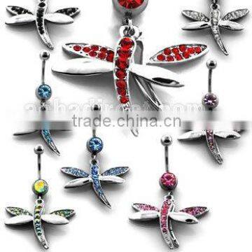 dragonfly navel ring