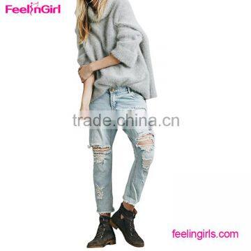 2016 New Fashion Summer Style Hollow Out Pants Jeans Sexy Woman