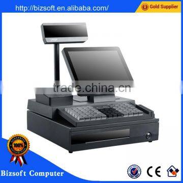 Bizsoft High quality VTOP VM-1 all in one POS Terminal with VFD customer display/thermal printer