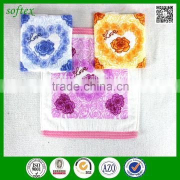 shanghai softex 25*25cm ,20g small face cloth with print