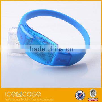 Blinking wristband clips led flashing bracelet silicone wristband machine for party