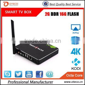 2015 hot selling CSA90 2G/16G Octa Core RK3368 Android 5.1 TV Box CSA90 Cortx-A53 & 64-bit BT4.0 Smart Media Player
