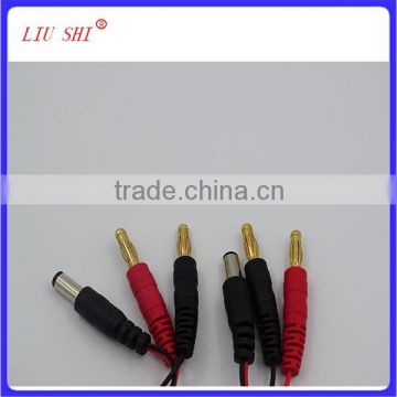 4.0mm gold plated female banana plug with power wire