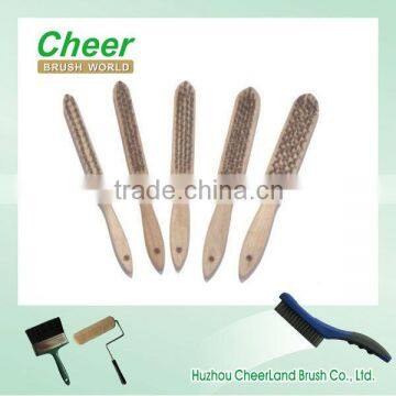 Hot sale wire brush/ brass wire brush, wooden handle long handle wire brush, stainless steel wire brush
