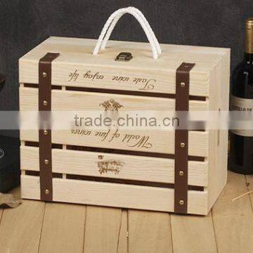 Wooden wine gift box with eco feature