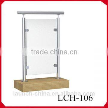 stainless steel fence post 10mm thick tempered glass railing