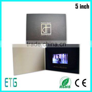 lcd oem color/size invitation video brochure