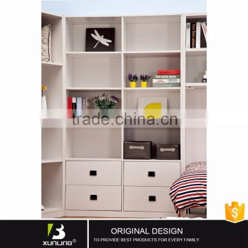 Wooden Vertical Almira Wardrobe With Book Shelf