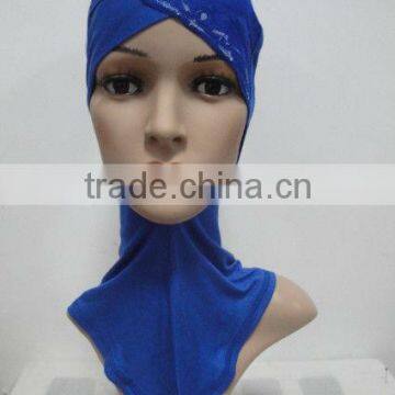 C032 new style lace criss-cross ninja inner underscarf,full underscarf to cover neck