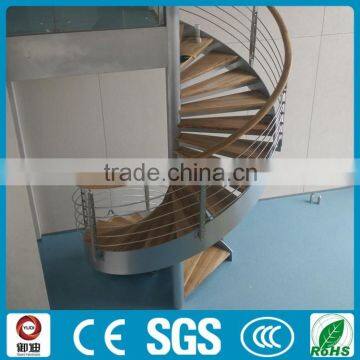 House Decorative Cantilever Type Wood Spiral Stairs photo-3
