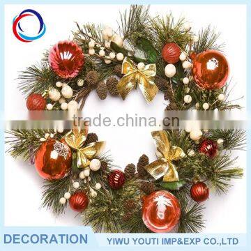 Latest Arrival pvc christmas deco mesh wreath