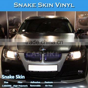 CARLIKE Waterproof Black Snake Skin Self Adhesive Sticker photo-4